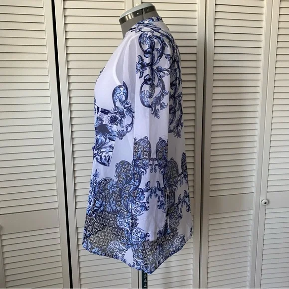 Bellissima sheer patterned blouse L - Picture 10 of 13